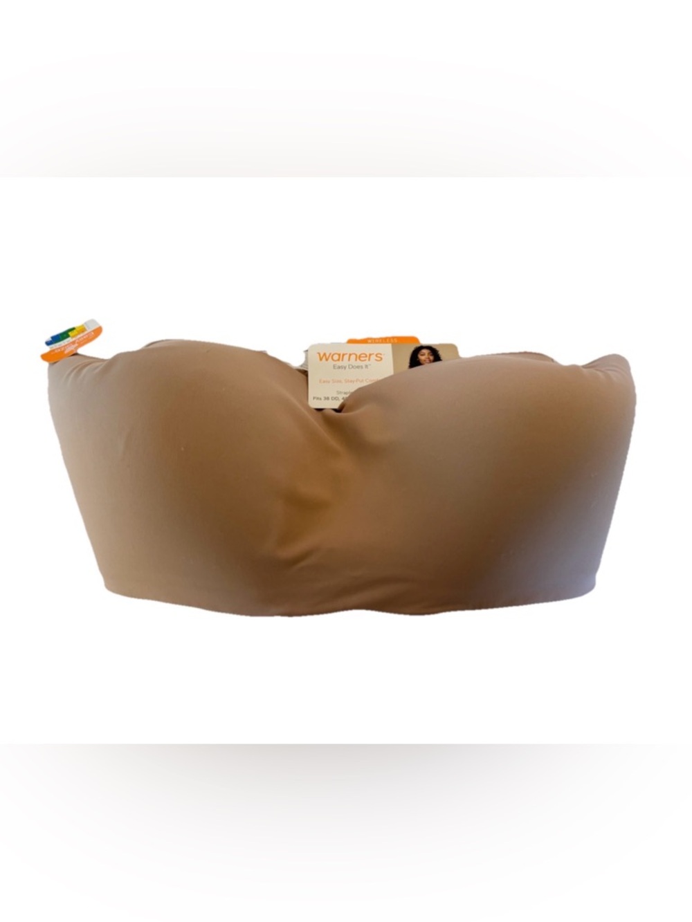 Warners Beige Wireless Strapless Seamless Bra XL NWT